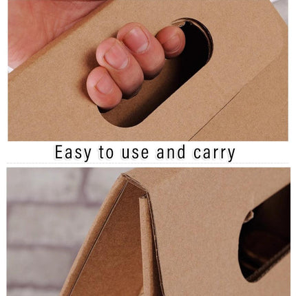 30pcs Kraft Paper Wine Box for Gift Packaging Portable Wine Bottle Storage Box