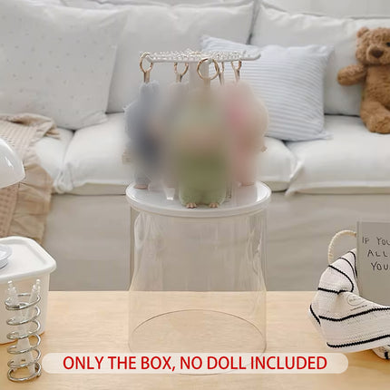 Doll Pendant Display Box Transparent Rotary Hand Operated Blind Box Storage Rack