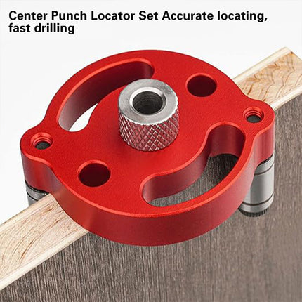 9pcs Center Hole Drill Guide Set Vertical Positioner DIY Round Woodworking Tool