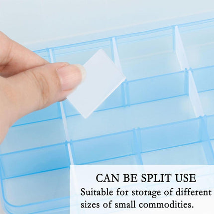 10pcs 15Compartments Plastic Box Case Bead Storage Organizer Jewelry Craft Box