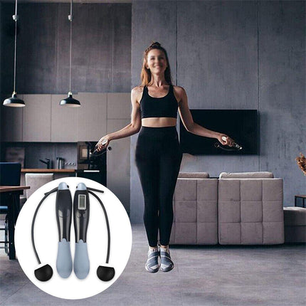 Digital Wireless Cordless Skipping Jump Rope Fitness With Calorie Counter