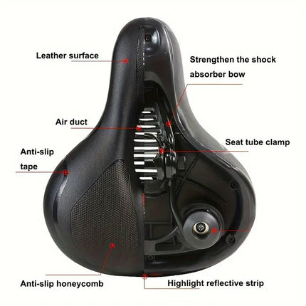 Bicycle Saddle Cushion Comfort Seat Pad Universal Fit Bike Riding Cushion Pad