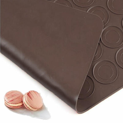 30 Cavities Macaroon Baking Tray Non Stick Mould Silicone Macaron Sheet Mat Au - Aimall