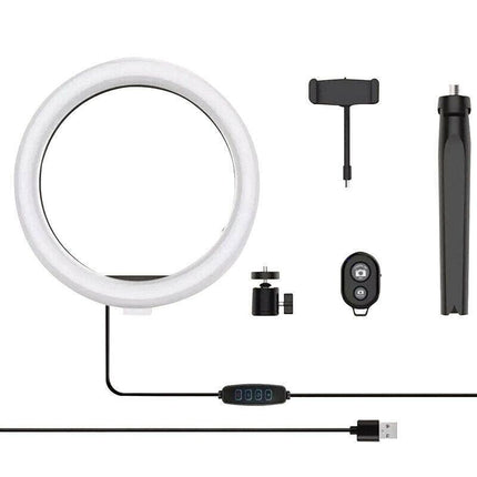 10”LED Dimmable Ring Light with Selfie Tripod for Makeup & Live Streaming