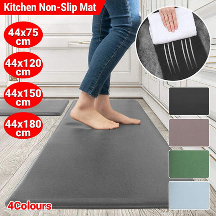 44x180cm Non-Slip Waterproof Kitchen Door Mat Floor Rug Carpet Anti-Oil Easy Clean