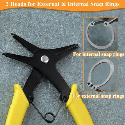 2in1 Circlip Ring Pliers Multi Functional Internal External Retaining Ring Plier