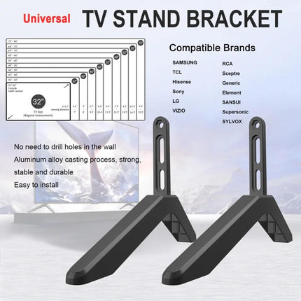 Universal Table Top TV Stand Leg Mount For Led Lcd Screen 32-65inch Bracket