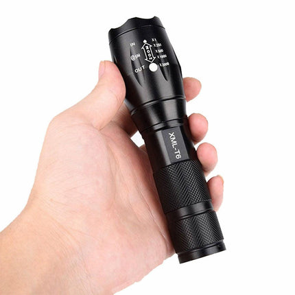 2X Powerful 900LM Tactical 5 Mode Zoom Flashlight LED Focus Torch