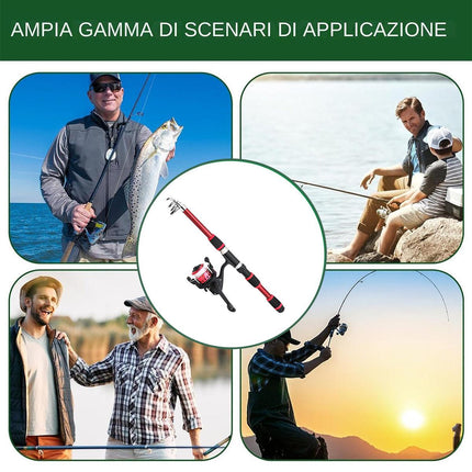 Ultra Short Pocket Portable Fishing Rod Compact Short Rod for Travel Angling