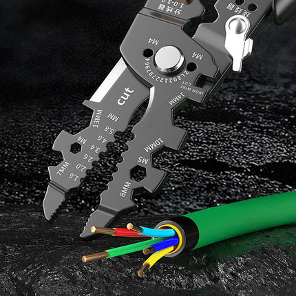 25in1 Wire Stripping Pliers Multi Function Cable Splitter Cutter Winding Tool