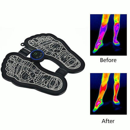 Black Rechargeable Ems Bioelectric Acupoints Massager Mat Foot Stimulator Au