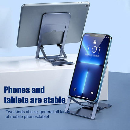 Adjustable Folding Desk Mobile Phone Stand Mount Holder For iPhone iPad Tablet - Aimall