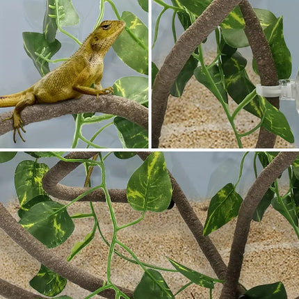 Artificial Tree Vine Reptile Pet Box Chameleon Lizard Gecko Climbing Vine Decor