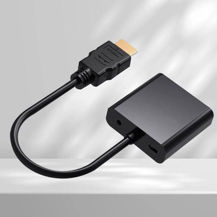 Jasoz 1080P Hdmi Male To Vga Female Video Adapter Cable Converter Chipset