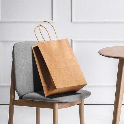 20Pcs Kraft Paper Bag Gift Carry Shopping Party Gift Bags With Handles Small Au