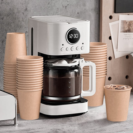 500PCS 9Oz Disposable Paper Cups for Party Coffee Water Hot Cold Use