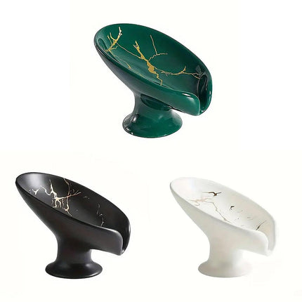 Light Luxury Ceramic Soap Dish Drainage Soap Holder Household Soap Storage Box