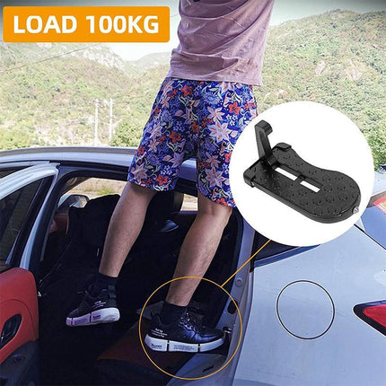 2xVehicle Access Roof Of Car Door Step Doorstep Rooftop Latch Pedal Hook Folding - Aimall