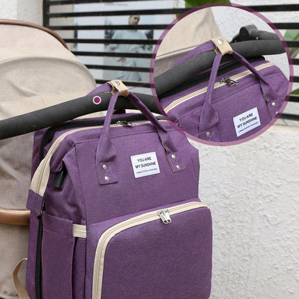 Foldable Travel Backpack with Built In Portable Rest Mat and Storage Compartments