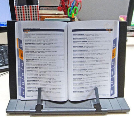 Portable Steel Book Stand Reading Desk Holder Tilt Adjustment Holder Bookstand - Aimall