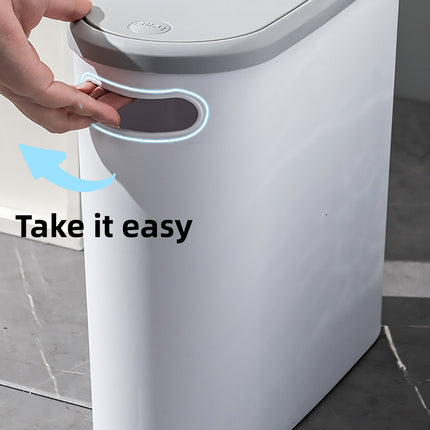 Simple Garbage Can with Lid Household Clamped Plastic Bucket Flip Lid Kitchen