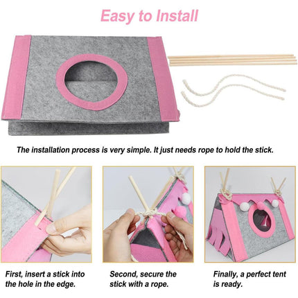 Hamster Tent Small Pet Hideout Pig Possum House Cool Triangle Nest Shelter