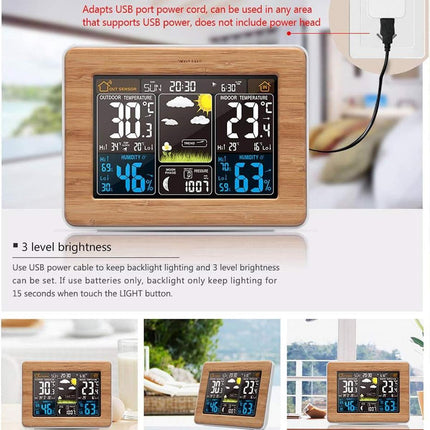 Wireless 7 in 1 Weather Station LCD Display Multifunctional Home Weather Monitor