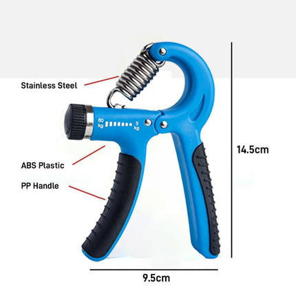 Adjustable Power Hand Grip Forearm Exerciser Gripper Strengthener Trainer 5-60Kg