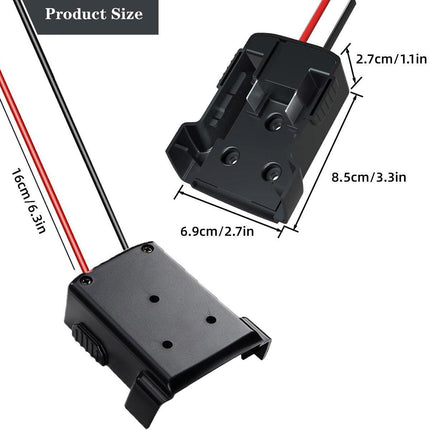 Diy For Milwaukee M18 Xc 18V Diy Project Battery Adapter/Base Power 2 Wirings