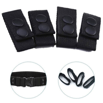 2PCS Outdoor Tactical Belt Loop Snap On Retainer Buckle Clip Holder Hiking Gear