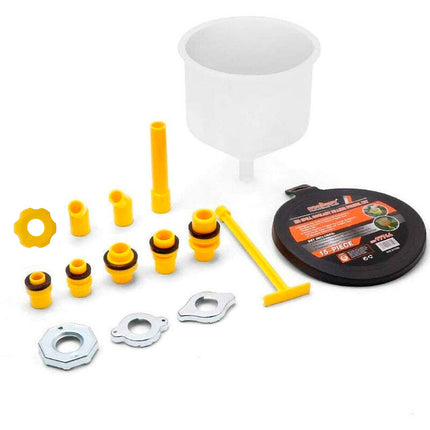 15pcs Spill Proof Radiator Coolant Refilling Funnel Kit Car Universal Adaptor