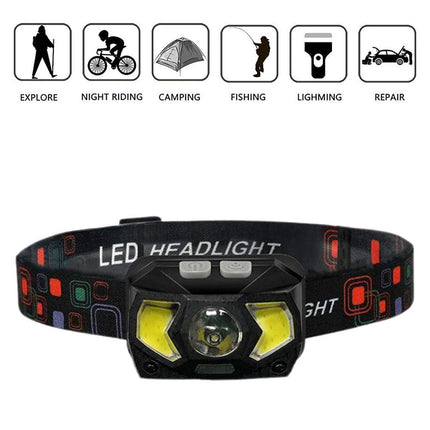 Adjustable Focus Outdoor Headlight 7 Modes Strong Lighting for Fishing Camping