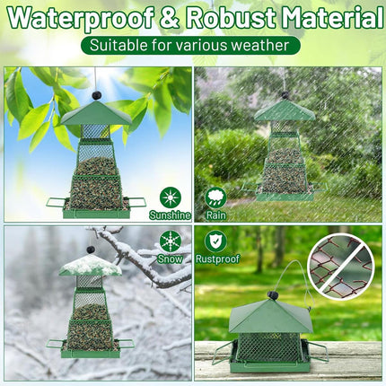 Outdoor Hanging Bird Feeder Durable Garden Feeder for Wild Birds Easy to Use