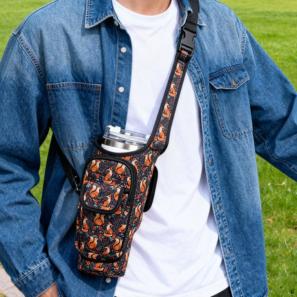 Outdoor Multi Function Crossbody Cup Holder Durable for Hiking Camping Travel