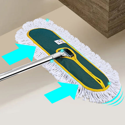 Extended Flat Mop 90cm Head Stainless Steel 126cm Handle 180 Rotating for Floor