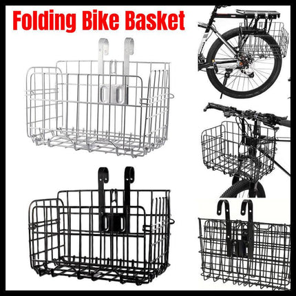 Foldable Bicycle Basket Front and Rear Hanging Storage Rack Bike Accessories