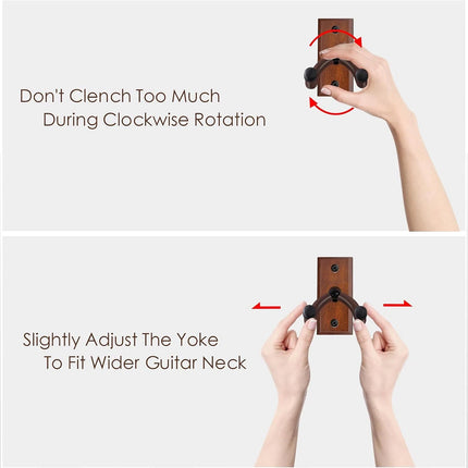 2PCS Guitar Wall Hanger Hook Holder Stand for Bass Ukulele Instrument Storage