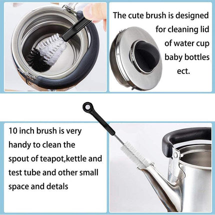 8 Pcs Nylon Straw Brush Set Cleaner Bottle Glass Tube Pipe Small Long Cleaning