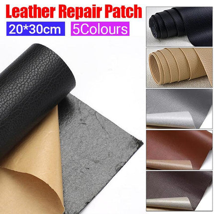 2X Self Adhesive Leather Repair Patches Kit Sofa Couch Car Seats Patching Tool - Aimall