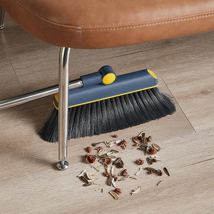 Folding Broom Dustpan Set Rotating Household Sweeping Hair Removal Cleaning Tool