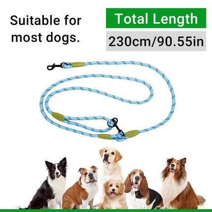 Adjustable Diagonal Dog Walking Leash Hands Free Crossbody Pet Lead Dogs
