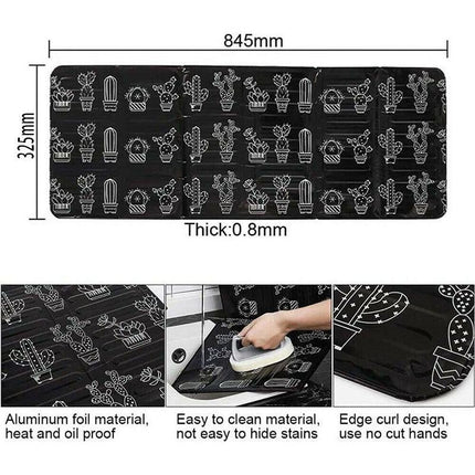Kitchen Oil Splash Guard Wall Foil Protector Stove Cover Removable Baffle Screen - Aimall