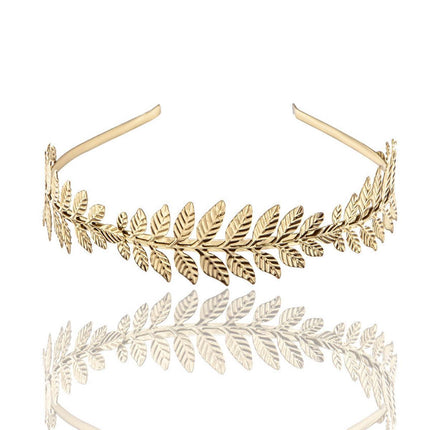 8pcs Gold Leaf Headband Bridal Hair Accessories Elegant Leaf Hair Band Set