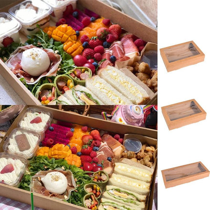 20PCS Pie Boxes White Bakery Boxes Pastry Boxes with Window for Cookies Muffins