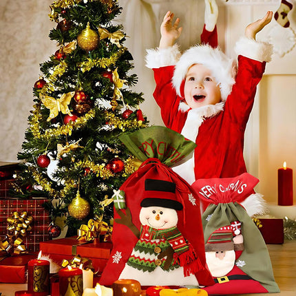 Christmas Large Jumbo Felt Santa Sack Children Xmas Gifts Candy Stocking Bag