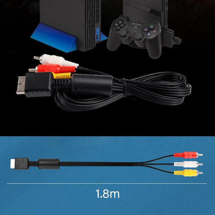 2x TV AV RCA Audio Video Cable for SONY Playstation 1 2 3 PS1 PS2 PS3 Lead Cord - Aimall