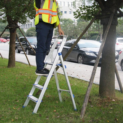 3/4/5 Step Multi-Purpose Folding Ladder Aluminium Light Weight Non Slip Platform - Aimall