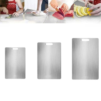 Double-Sided Stainless Steel Cutting Board Household Kitchen Chopping Board