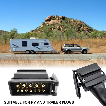 12 Pin Trailer Plug Heavy Duty Weatherproof for Caravan Truck Boat Tow Vehicle