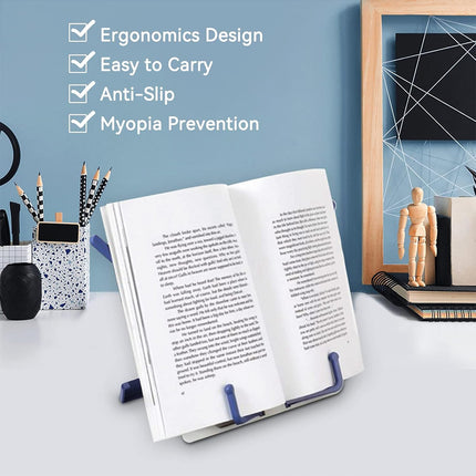 Lightweight Portable Adjustable Plastic Book Stand Music Sheet Holder 202x156mm